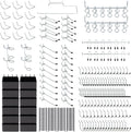 279PCS Metal Pegboard Hooks Organizer Kit for Organizing Various Tools - Heavy Duty 1/4" & 1/8" Pegboard Accessories with Pegboard Bins, Wall Mount Tool Storage for Garage, Workshop & Kitchen