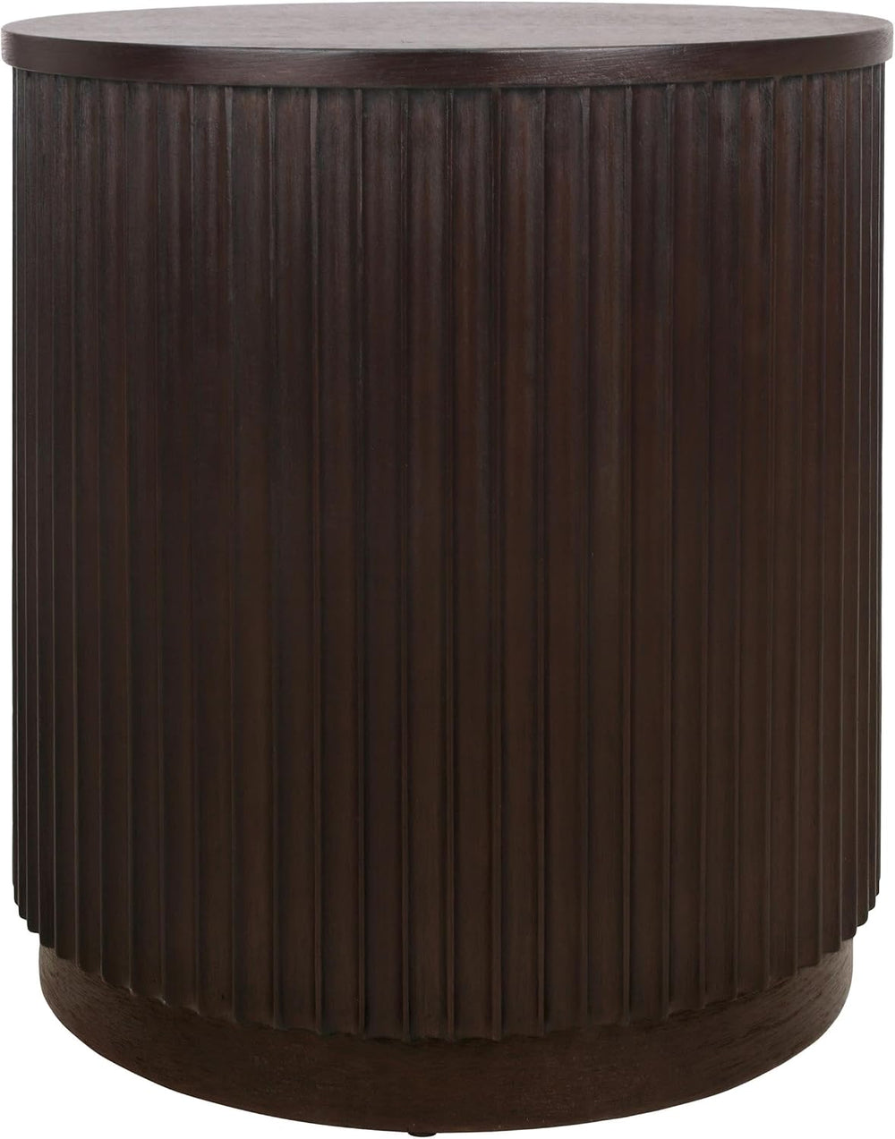 NPD Furniture Truro 19-Inch Round Accent Table with Storage Shelf, 2-Tier Sid...