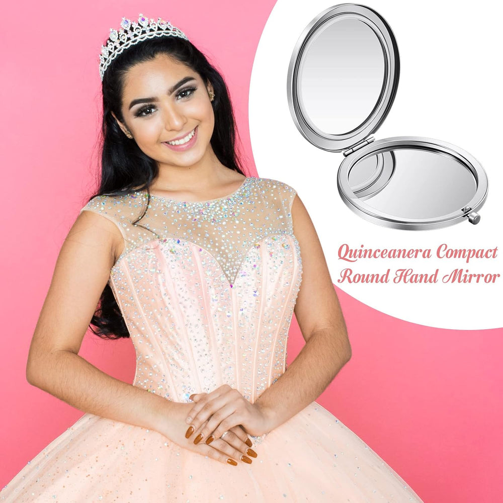 Taiyin 24 Pcs Quinceanera Party Favors for Guests Baptism Compact Mirror Favo...