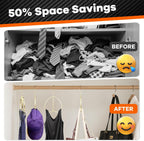 Multipurpose Closet Hangers- Tie and Belt Hanger for Closet- Ideal for Storing Belts, Ties, Scarfs, Baseball Hats, Purses & More- Great Space Saving Belt Organizer for Wardrobe
