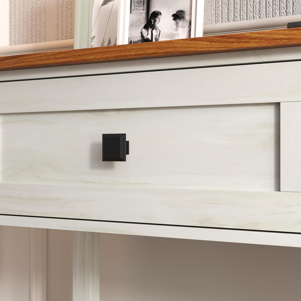 Knocbel Small Console Table with 2 Drawers with Metal Handles, Farmhouse Side...