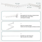 Clothes Drying Rack,Laundry Drying Rack,Clothes Rack Wall Mount,Wall Mounted Clothes Hanger Rack,Laundry Rack Folding,Retractable Clothing Rack,Collapsible Clothes Hanging Rack(Loop,White)