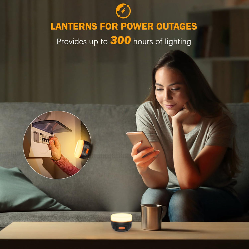 Yonktoo Rechargeable LED Camping Lantern 1000LM, 300H Runtime, 6400mAh, IPX5 ...