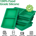 Silicone Tray Dividers for Harvest Right Freeze Dryer Medium and Small Trays, Silicones Food Molds for Harvest right freeze dryer accessories, 4 pcs Green silicone food freezer tray