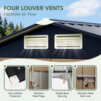 5x3 FT Outdoor Metal Storage Shed, Double Door, 1 Clear Window, Tool Shed for Garden, Patio, Backyard Brown