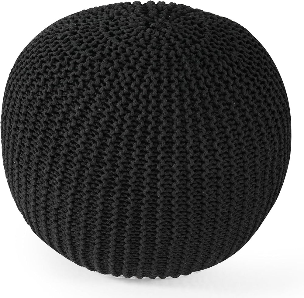 Pouf Ottoman Stuffed Round Modern Foam Filled Foot Rest Poufs for Living Room...