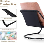 Peace nest Comfy Accent Chair Modern Living Room Bedroom Armchair with Mental Frame Comfortable Shredded Foam Cushion for Balcony Lounge Reading Meeting Room Pink