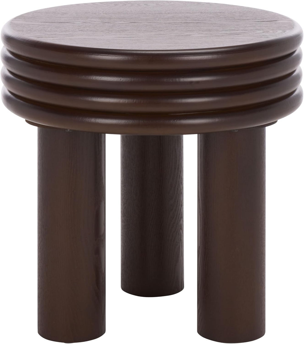 SAFAVIEH Home Collection – Ohana Dark Brown Accent Table, Sculptural Round Si...