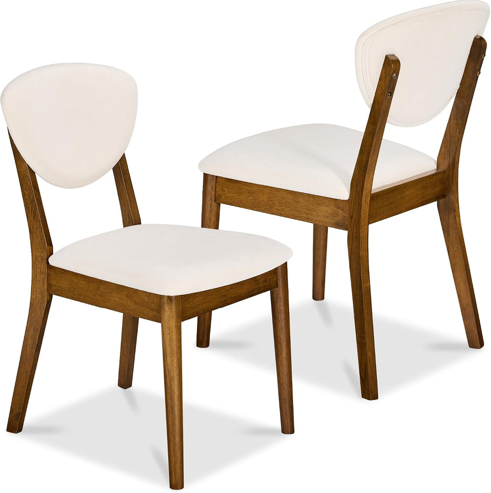 Best Choice Products Dining Chairs Set of 2, Mid-Century Modern Upholstered W...