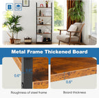 DUMOS 5 Tiers Bookshelf, Classical Modern Book Shelf, Tall Display Shelves in Living Room/Home/Office, Storage Organizer for CDs/Books/Movies, Rustic Brown