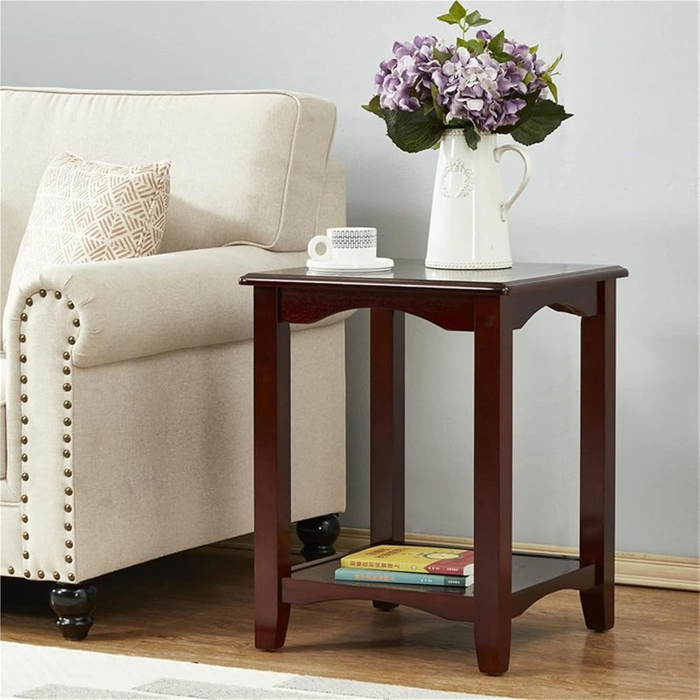 Square Sofa Table, Living Room Side Table, Retro Style Telephone Table