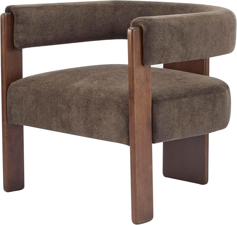 Christopher Knight Home Nettie Modern Accent Chair for Living Room, Velvet Fa...