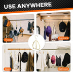 Multipurpose Closet Hangers- Tie and Belt Hanger for Closet- Ideal for Storing Belts, Ties, Scarfs, Baseball Hats, Purses & More- Great Space Saving Belt Organizer for Wardrobe