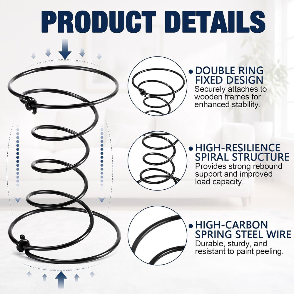 15 Pcs 6" Upholstery Strap Coil Springs Repair, 8 Gauge Wire, High Elast...