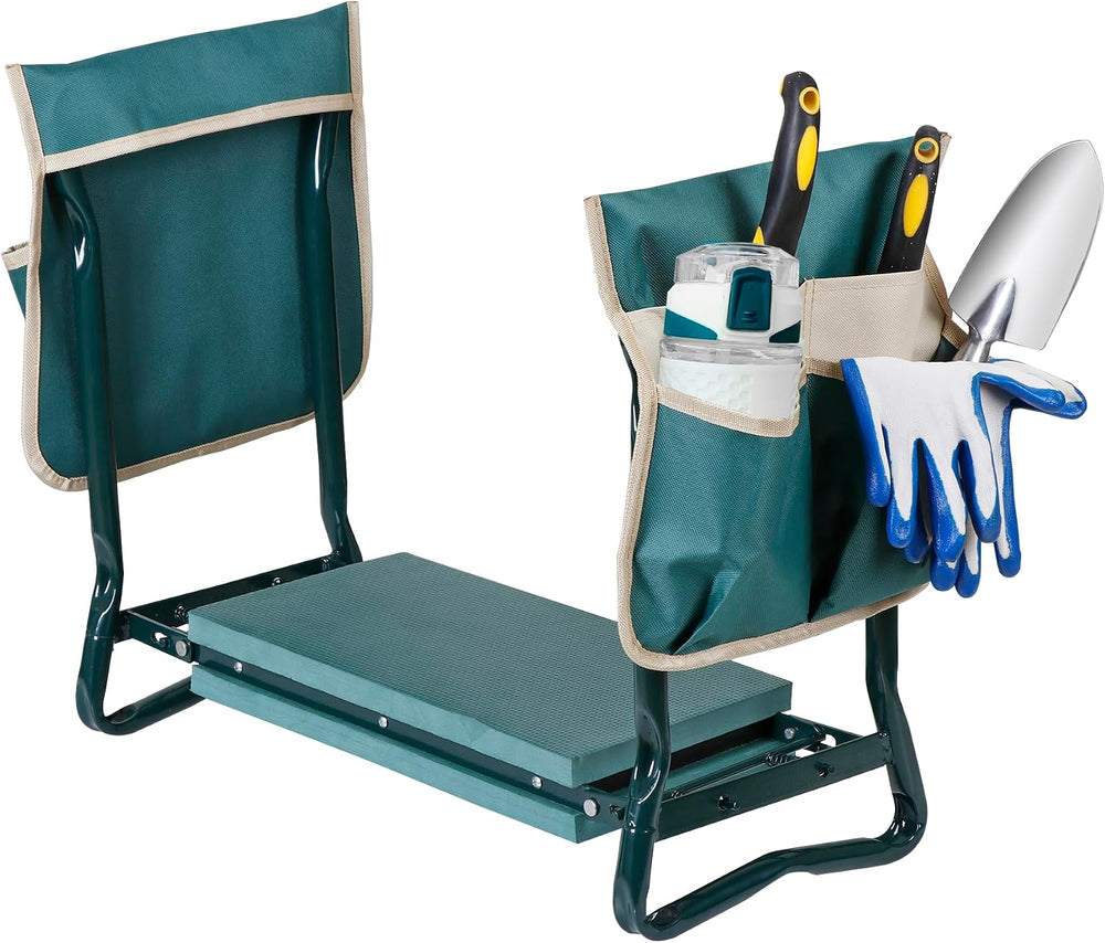 HomGarden Upgraded Folding Garden Kneeler Seat Bench Stool w/Thicken & Wi...