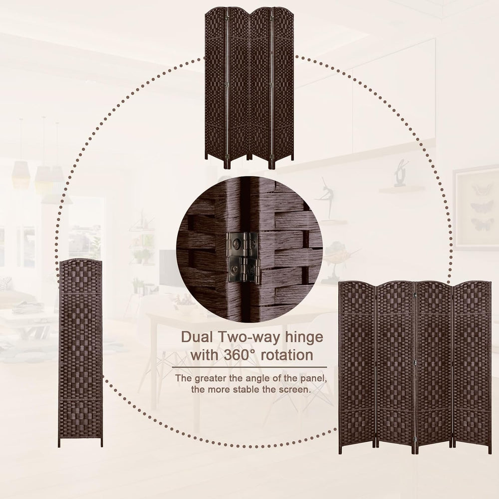 RHF Room Divider Panel,Partition Room Dividers,3Panel Privacy Screen,Brown