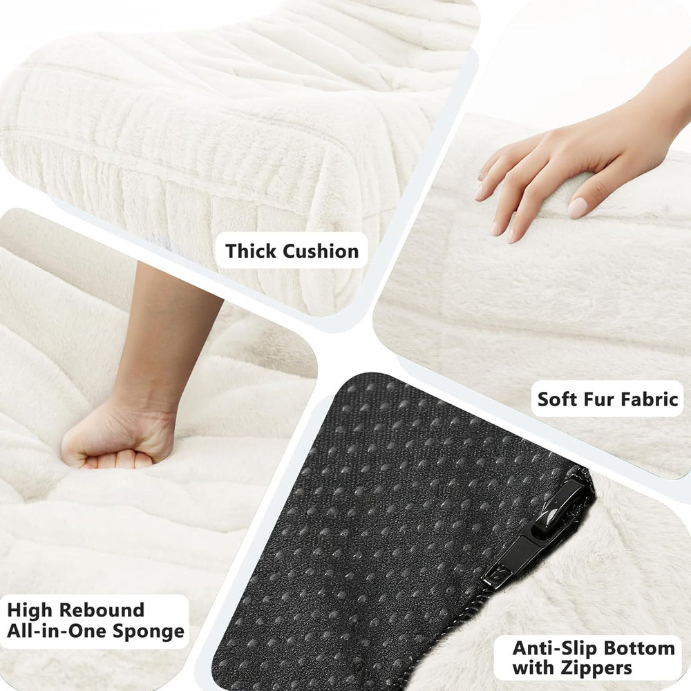 Bean Bag Chair for Adults, Giant Bean Bag Sofa Oversized Beanbag Chairs, Fire...