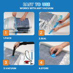 9 Pack XXL Jumbo Vacuum Storage Bags, Double-layer Design Leak-proof and Puncture-resistant, Extra Large Space Saver Vacuum Seal Bags for Comforters, Bedding, Blankets, Huge Stuffed Toy (47.2x39.4 in)