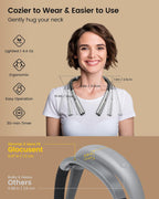 Glocusent Upgraded LED Neck Reading Light, Book Light for Reading in Bed, 30-min Timer, 3 Colors & 3 Brightness Adjustable, Rechargeable & Long Lasting, Perfect for Reading, Knitting