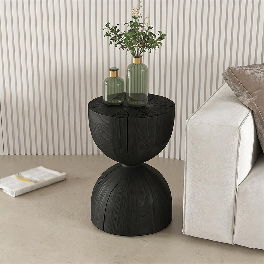 Solid Wood Small Side Table, Accent Table Freeform Natural Plant Stand Coffee...
