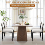 HOMMPA Dining Chairs Set of 4 Boucle Upholstered Kitchen Chairs with Curved Backrest Modern Dinner Chair with Metal Legs for Dining Room Living Room Vanity White
