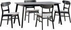 Christopher Knight Home Bryner Dining Set, 19.6 "W x 20.6 "D x 30.8 "H, Black + Light Gray