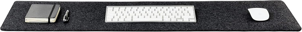 Premium Felt Desk Mat | Medium 12" x 36" | Multifunctional Desk Pad for Home Office | Dark Gray