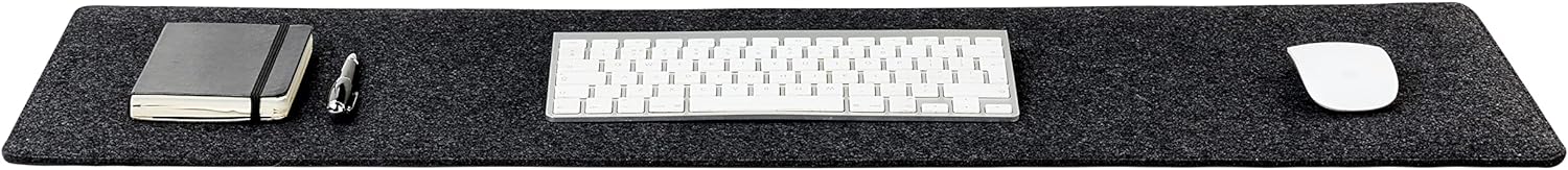 Premium Felt Desk Mat | Large 15.75" x 36" | Multifunctional Desk Pad for Home Office | Dark Gray