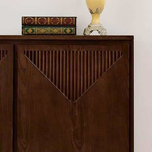 LKTART 39" Narrow Sideboard Buffet Cabinet,Bar Cabinet Solid Wood Doors