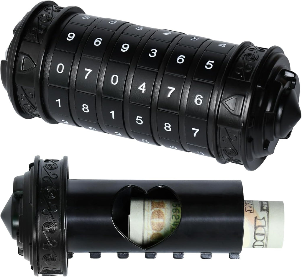 Da Vinci Code Numeric Cryptex Money Puzzle Box for Cash Gift, Jewelry Box with Hidden Compartment, Unique Puzzle Gift for Adults Brain Teaser Valentine’s Day Wedding & Anniversary Present