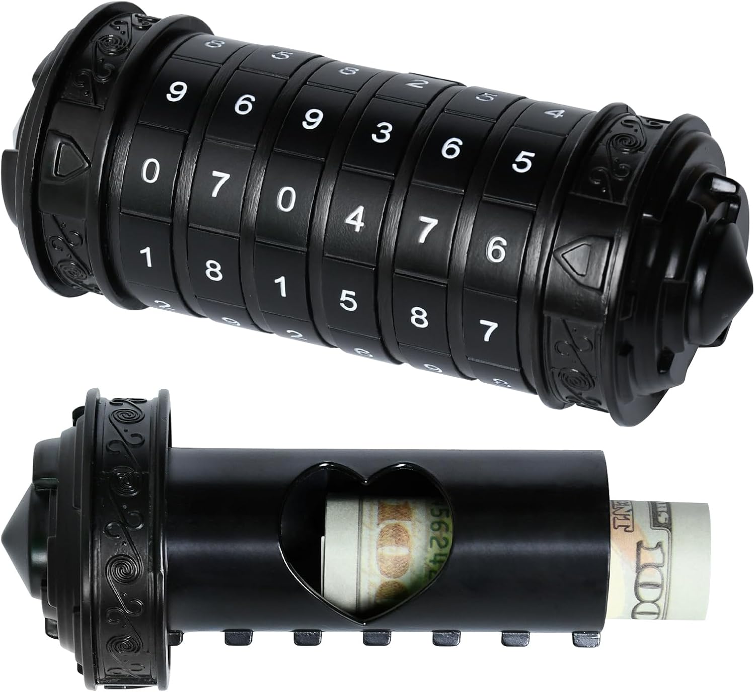 Da Vinci Code Numeric Cryptex Money Puzzle Box for Cash Gift, Jewelry Box with Hidden Compartment, Unique Puzzle Gift for Adults Brain Teaser Valentine’s Day Wedding & Anniversary Present