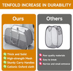 Large Collapsible Laundry Hamper, Gray Oxford Cloth 95L Capacity laundry basket with Handles, Breathable Mesh Design, Sturdy Steel Frame Clothes Hamper with Easy Carry 26.8x12.2x17.7 Inch