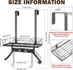 Ironing Board Hanger, Metal Over The Door or Wall Mounted Ironing Board Caddy, Ironing Board Storage Shelf with Adjustable Hooks for Laundry Room, Living Room, Bathroom (Matte Black)