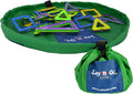 Lay-n-Go 2-in-1 Small Portable Drawstring Toys Storage Organizer and Play Mat for Room and Travel, Made for Kids and Toddlers with a Durable Patented Design