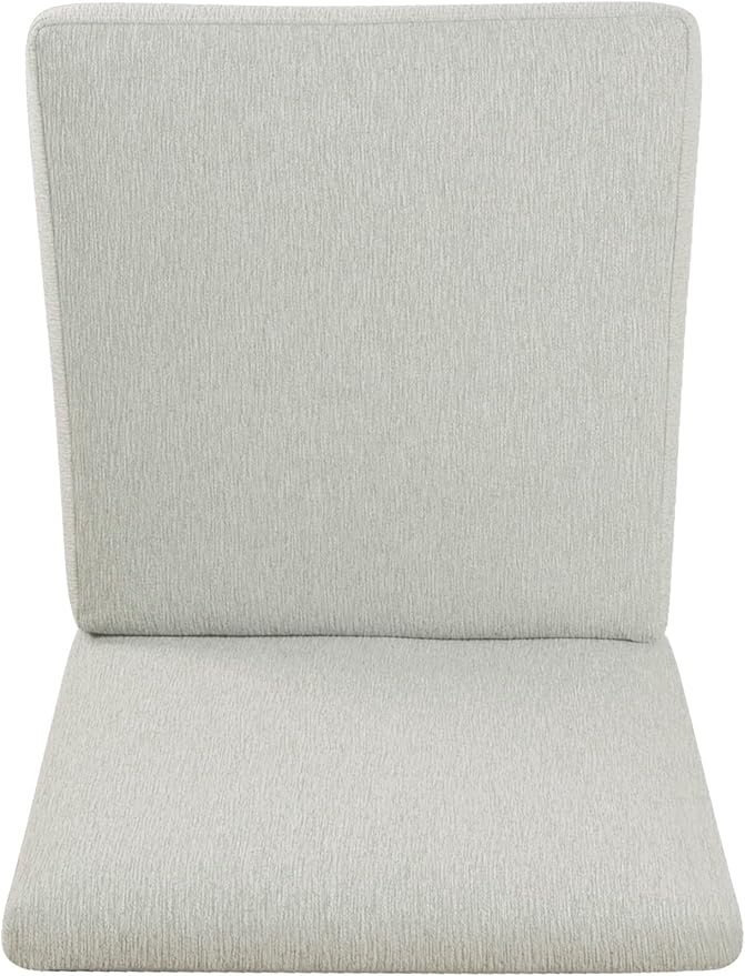 HomePop Kolbe Upholstered Dining Chair - Sustainable Gray Woven, 19.5" Seat Height, Ideal for 29-31 Inch Tables (Single Pack)