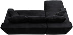 95" L-Shaped Cloud Sectional Couch, Left Facing Modular Compressed Boneless Sectional Sofa with Chaise Lounge, Plush Corduroy Boneless Corner Sofa for Living Room