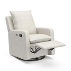 Storkcraft Timeless Recliner Swivel Glider with USB Charging Ports, Ivory | USB-C and USB-A Charging Port, 360-Degree Metal Swivel Base, Manual Extending Foot Rest, Glider Rocking Chair