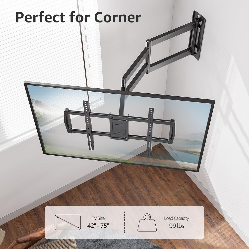 MOUNTUP 37.9" Long Arm TV Wall Mount for Most 42-75 Inch TVs, Full Motio...