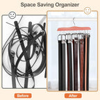TOPIA HANGER Bra Hangers for Closet Organizer, Cedar Wooden Hangers with 20 Hooks, 2 Packs Hold Up to 80 Bras, Tank Top Hanger Space Saving, Belt Hanger-CT58U