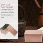 Alipis Tea Leaf Storage Container Rectangular Tinplate Box Mini Portable Tea Tin for Candies Snacks and Small Items Home Storage Box with Lid 5.11 X 3.14 X 2.36 in
