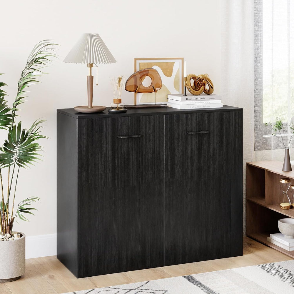Giantex 38-Inches Storage Cabinet, Sideboard with 2 Doors and 4 Cubic Shelves...