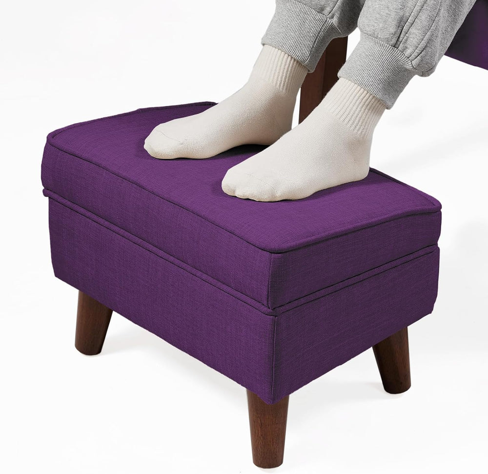 FAGAGA Storage Ottoman, Small Foot Stool Ottoman with Adjustable Lid | Sturdy...