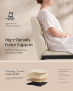 VASAGLE Dining Chairs Set of 2, Upholstered Kitchen Chairs, for Dining Room, Cream White, EKHO Collection UKDC162W101