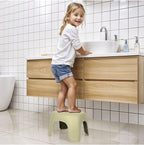 DOLU NUVE Kids Non Slip Step Stool, Plastic Toddler Bathroom Helper for Sink Toilet or Potty Training, Lightweight Portable Stool, Grey