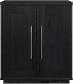 Henn&Hart Tillman Accent Cabinet, 28" Wide, Black