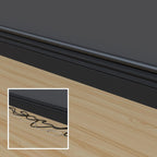 D-Line 13.12ft Cord Hider Kit, Patented Cable Cover, Hide Wires on Wall, Channel for TV Mount Cords, Raceway Wire Hiders, Paintable, Adhesive, Half Round, 4X 1.18in W x 0.59in H x 39in Lengths, Black