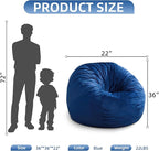 Hobestluk 3FT Bean Bag Chair Giant Bean Bag Chairs for Adults Large Bean Chairs with Removable Cover, Beanbag Chair with Filler, Adult Bean Bag Chairs for Living Room, Bedroom