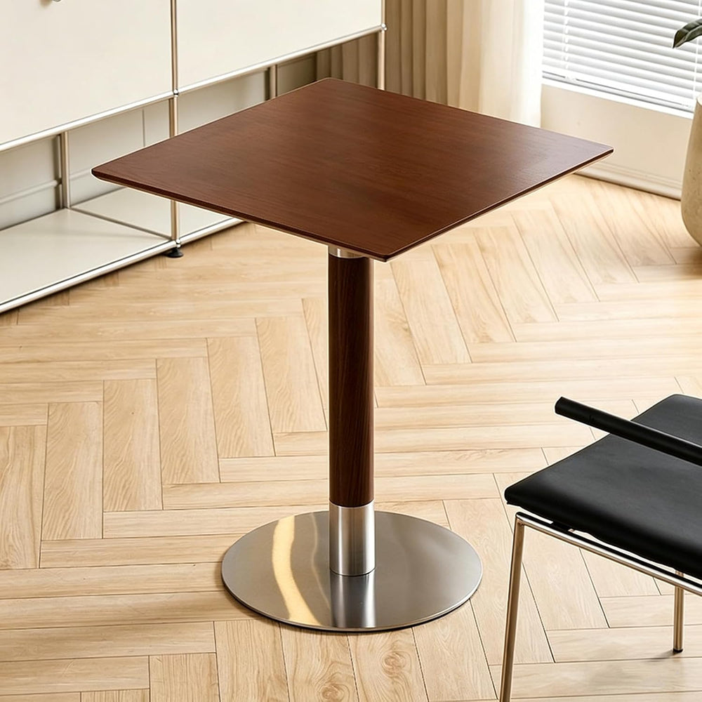 Wood Side Table, Modern Pedestal Accent Table Mid-Century Leisure Table for H...