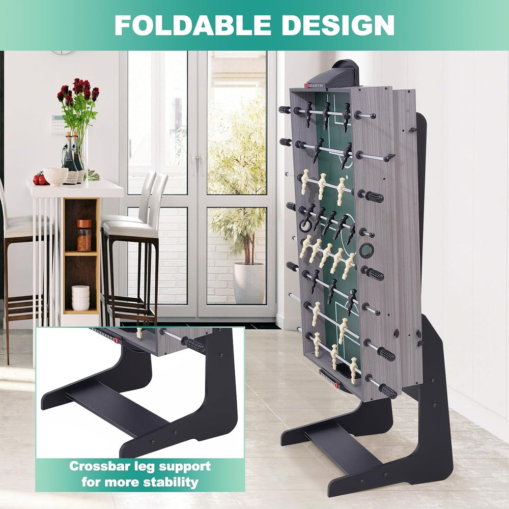 54" 4-in-1 Multi Game Table, Foldable Combo Game Table Set with Ping Pon...