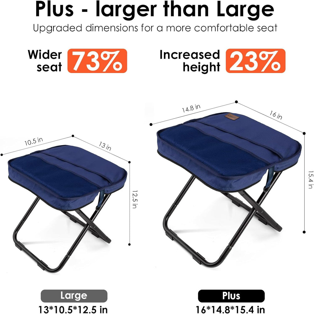 MOONCY 16-Inch Collapsible Stool, Portable Aluminum Alloy Pocket Chair with S...